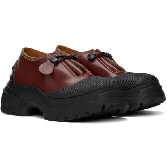 MM6 Maison Margiela Chunky Oxfords 35 US 5 Women's Burgundy New - Picture 1 of 14